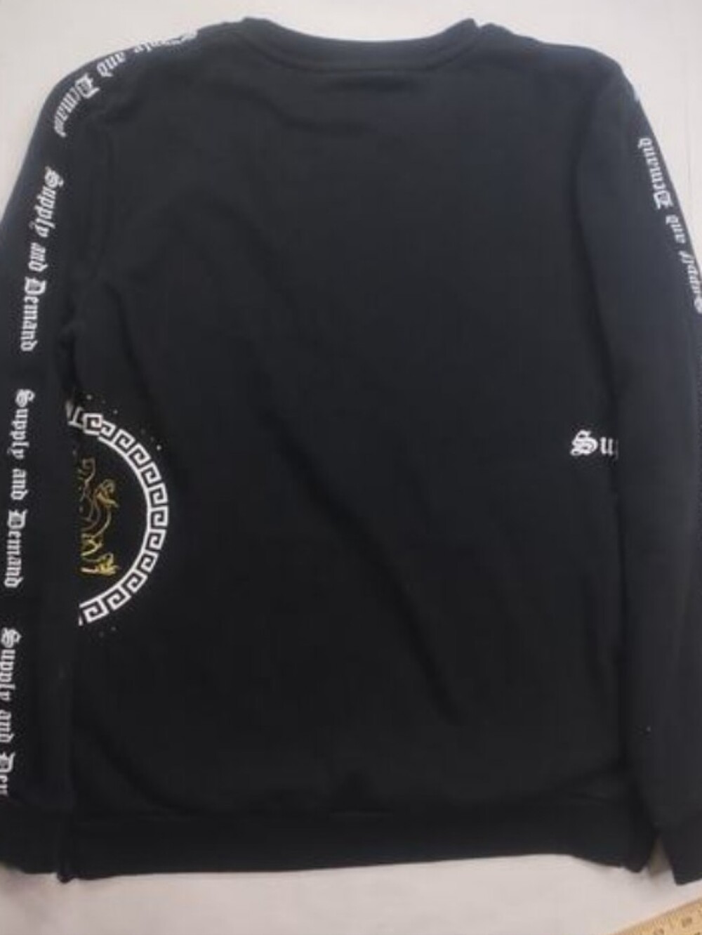Supply & Demand Sweatshirt Mens XL Crewneck Medusa Gold Print Streetwear NYC